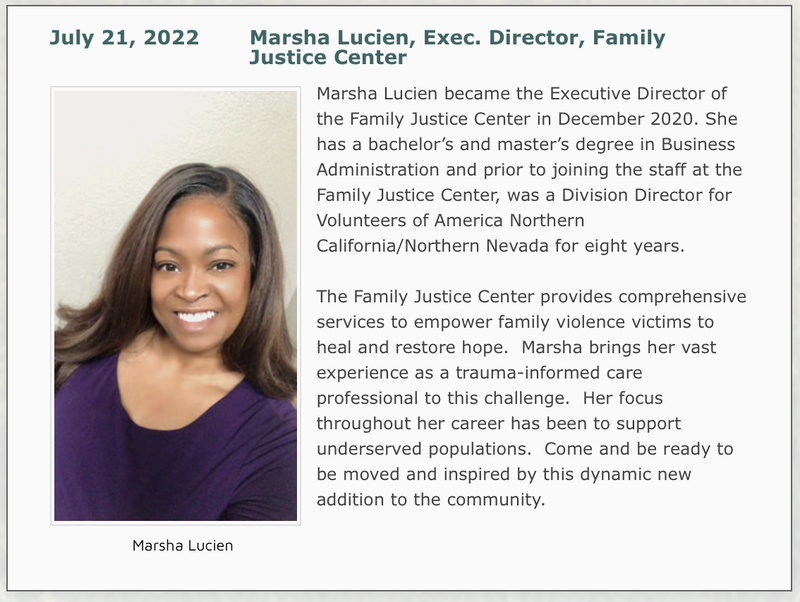 Photo and bio of Marsha Lucien, Forum Speaker July 22, 2022