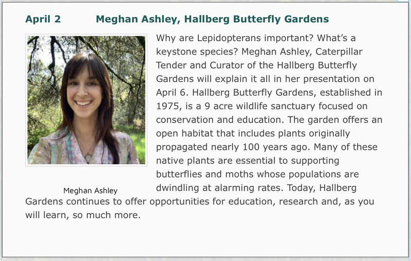 Photo and description of Meghan Ashley, Hallberg Butterfly Gardens