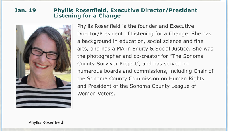 Photo and bio of Phyllis Rosenfield, Exec. Director/President, Listening for a Change