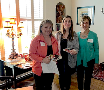 New members  meet for tea at a private residence